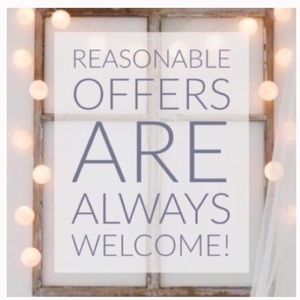 Reasonable offers are welcomed